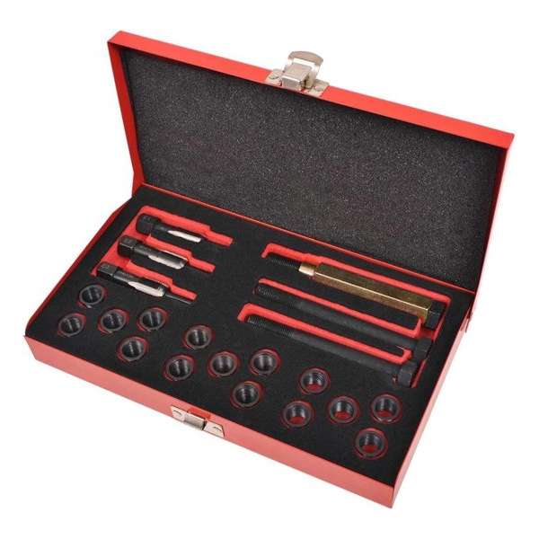 Gloeibougie draad reparatie set M12 x 1,25 mm 21-delig Gloeibougie draad reparatie set M12 x 1,25 mm 21-delig
