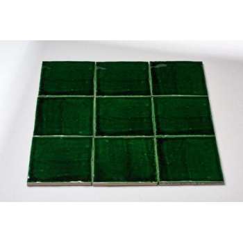 Oud Hollands Handvorm Witjes | Oud groen | 13x13 cm Tegels