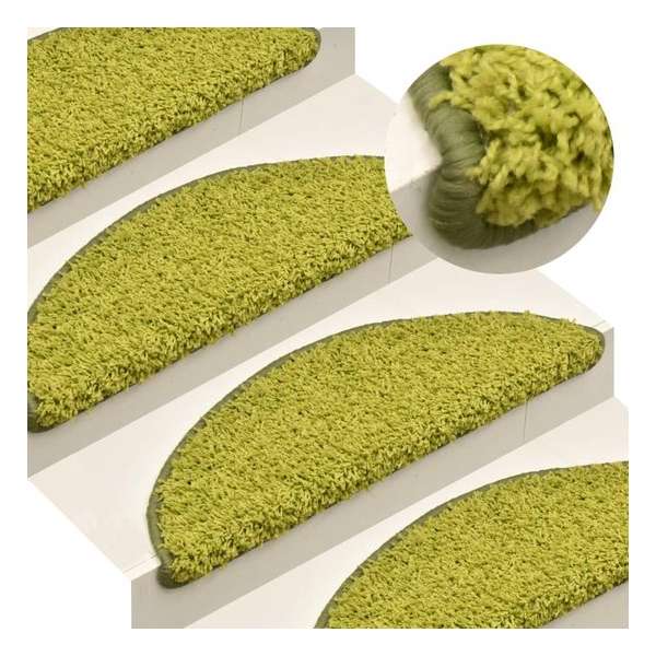 vidaXL Trapmatten 15 st 65x21x4 cm groen VDXL_322383 vidaXL Trapmatten 15 st 65x21x4 cm groen VDXL_322383