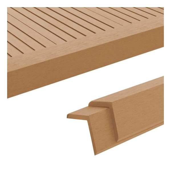 vidaXL Terras hoekplinten 170 cm HKC teakkleur 5 st vidaXL Terras hoekplinten 170 cm HKC teakkleur 5 st