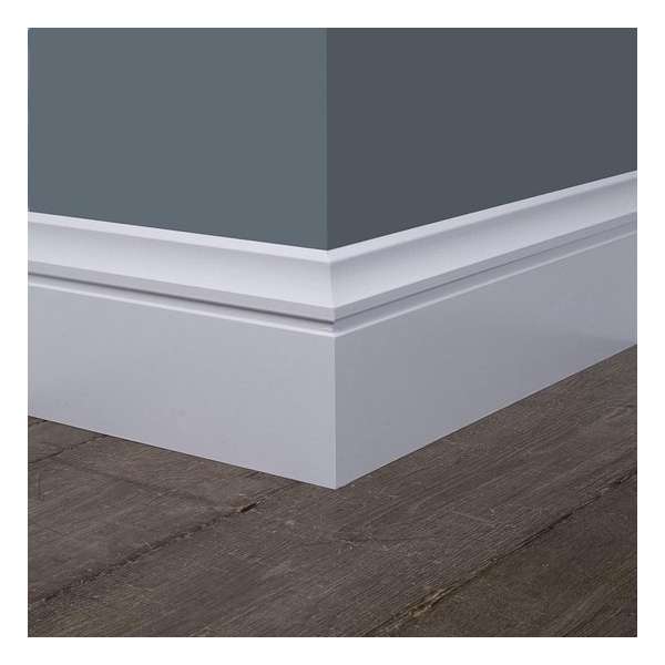 Luxe plint 190x18 -5 stuks- Mooieplinten.nl- Voordelig- Snelle levering - Wit gegrond of afgelakt op kleur Luxe plint 190x18 -5 stuks- Mooieplinten.nl- Voordelig- Snelle levering - Wit gegrond of afgelakt op kleur