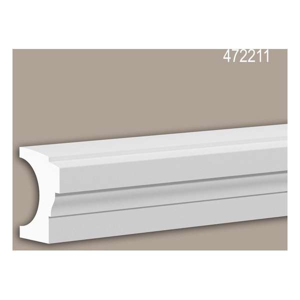 Halve balustradehandleuning Profhome 472211 Exterieur lijstwerk Balustrade Gevelelement neo-classicisme stijl wit 3 m Halve balustradehandleuning Profhome 472211 Exterieur lijstwerk Balustrade Gevelelement neo-classicisme stijl wit 3 m