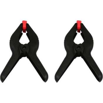 Set van 12x stuks plastic hobby/camping zeilklemmen 15 cm - Veerklemmen voor o.a. dekzeilen