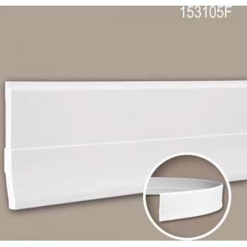 Plint 153105F Profhome Lijstwerk flexibele lijst Sierlijst modern design wit 2 m