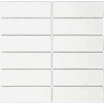 0,86m² - Mozaiek Tegels - Barcelona Rechthoek Wit mat 4,5x14,5cm