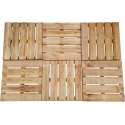 Terrastegels 6 st 50x50 cm FSC hout bruin