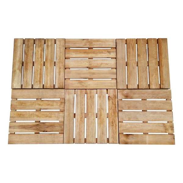 Terrastegels 6 st 50x50 cm FSC hout bruin Terrastegels 6 st 50x50 cm FSC hout bruin