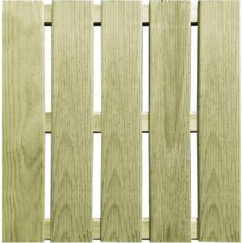 12 st Terrastegels 50x50 cm FSC hout groen