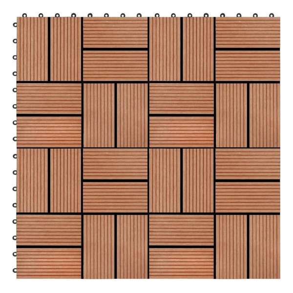 22 st Terrastegels 30x30 cm 2 m² HKC teakkleur 22 st Terrastegels 30x30 cm 2 m² HKC teakkleur