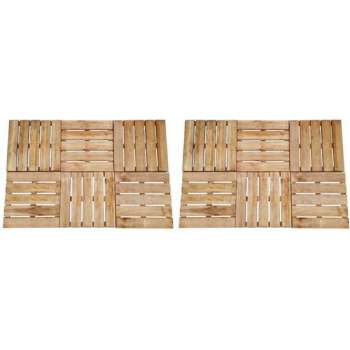 12 st Terrastegels 50x50 cm FSC hout bruin
