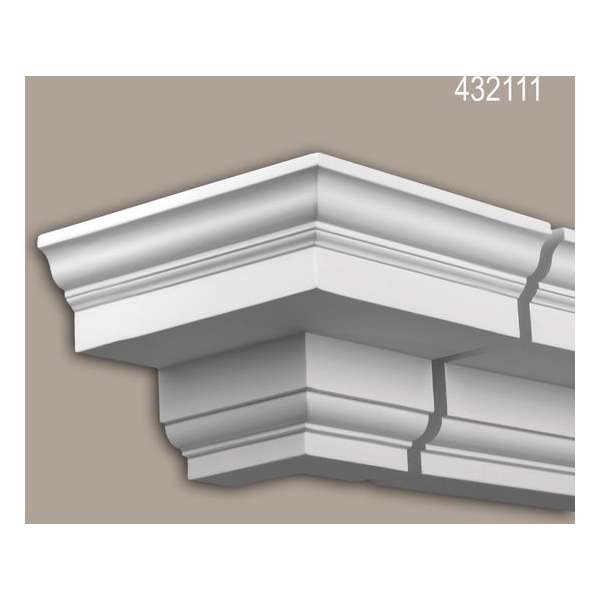 Buitenhoek Profhome 432111 Exterieur lijstwerk Hoeken voor Wandlijsten Gevelelement neo-classicisme stijl wit Buitenhoek Profhome 432111 Exterieur lijstwerk Hoeken voor Wandlijsten Gevelelement neo-classicisme stijl wit