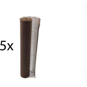 5x |Non Slip Gripmat – Bruin – 30x150cm | Niet Klevende Antislipmat Gaas Patroon voor Bureaus en Keukenlades