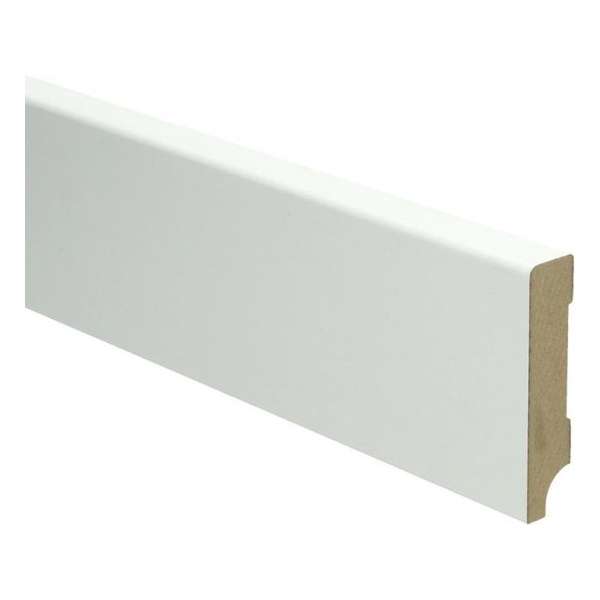 Hoge plinten - MDF - Moderne plint 70x15 mm - Wit - Voorgelakt - RAL 9010 - Per stuk 2,4m Hoge plinten - MDF - Moderne plint 70x15 mm - Wit - Voorgelakt - RAL 9010 - Per stuk 2,4m