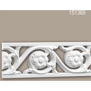 Wandlijst 151369 Profhome Lijstwerk Sierlijst Frieslijst rococo barok stijl wit 2 m