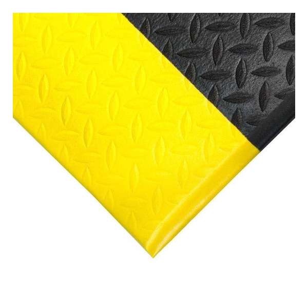 Ergonomische werkplaatsmat op rol Diamant Per meter bestelbaar - Anti vermoeidheidsmat - Met gele rand - Breedte 90 cm Ergonomische werkplaatsmat op rol Diamant Per meter bestelbaar - Anti vermoeidheidsmat - Met gele rand - Breedte 90 cm