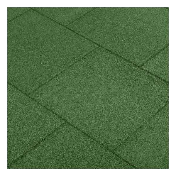 vidaXL Valtegels 24 st 50x50x3 cm rubber groen vidaXL Valtegels 24 st 50x50x3 cm rubber groen