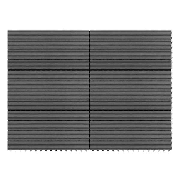 vidaXL Tegels 6 st 1m² 60x30 cm HKC grijs vidaXL Tegels 6 st 1m² 60x30 cm HKC grijs