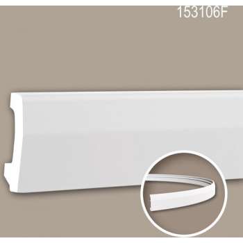 Plint 153106F Profhome Lijstwerk flexibele lijst Sierlijst modern design wit 2 m