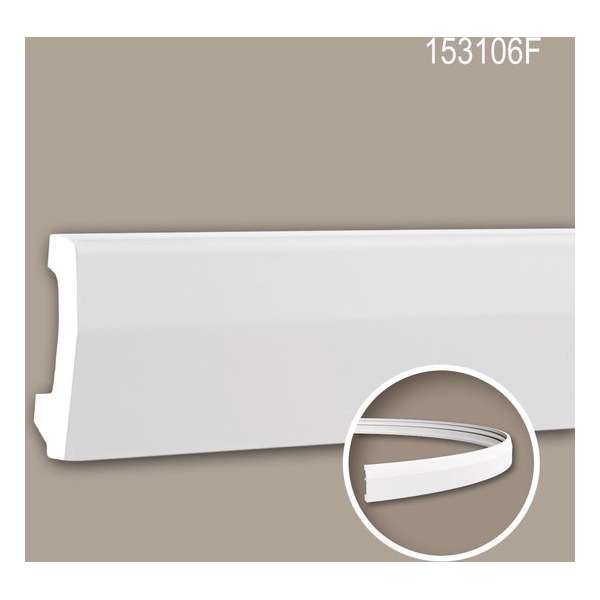 Plint 153106F Profhome Lijstwerk flexibele lijst Sierlijst modern design wit 2 m Plint 153106F Profhome Lijstwerk flexibele lijst Sierlijst modern design wit 2 m