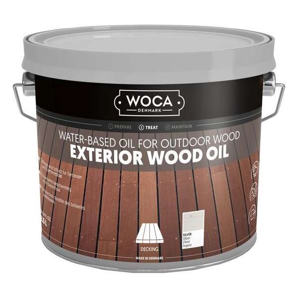Onderhoudsolie - Woca - Exterior Oil - Zilver 2.5L Onderhoudsolie - Woca - Exterior Oil - Zilver 2.5L