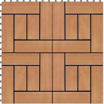Terrastegels 30x30 cm 1 m² HKC teakkleur 11 st