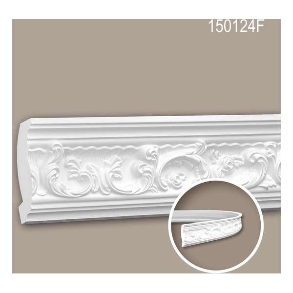 Kroonlijst 150124F Profhome Sierlijst flexibele lijst Lijstwerk rococo barok stijl wit 2 m Kroonlijst 150124F Profhome Sierlijst flexibele lijst Lijstwerk rococo barok stijl wit 2 m