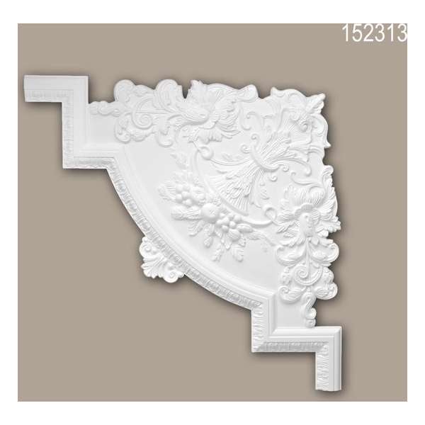 Hoekstuk 152313 Profhome Sierelement neo-renaissance stijl wit Hoekstuk 152313 Profhome Sierelement neo-renaissance stijl wit