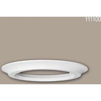 Volle zuilen ring 111100 Profhome Zuil Sierelement Dorische stijl wit