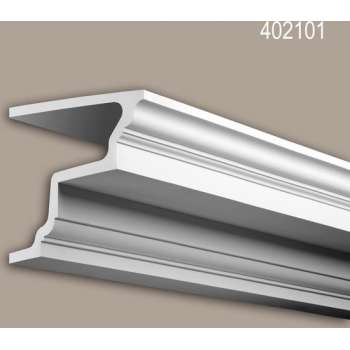 Kroonlijst Profhome 402101 Gevel profiel Sierlijst Lijstwerk neo-classicisme stijl wit 2 m