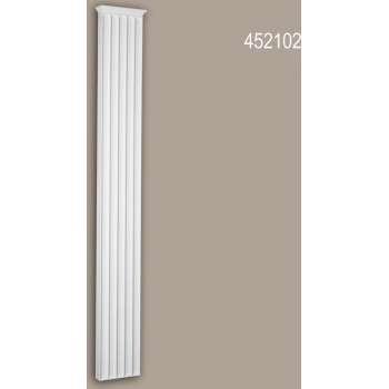 Pilaster schacht Profhome 452102 Gevelelement Pilaster Wandpijler Exterieur lijstwerk Dorische stijl wit