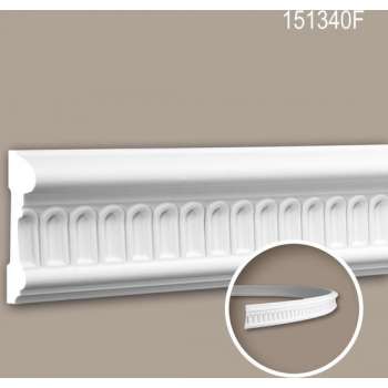 Wandlijst 151340F Profhome Lijstwerk flexibele lijst Sierlijst tijdeloos klassieke stijl wit 2 m