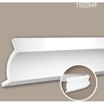 Kroonlijst 150264F Profhome Lijstwerk flexibele lijst Sierlijst modern design wit 2 m