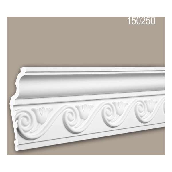 Kroonlijst 150250 Profhome Sierlijst Lijstwerk neo-classicisme stijl wit 2 m Kroonlijst 150250 Profhome Sierlijst Lijstwerk neo-classicisme stijl wit 2 m