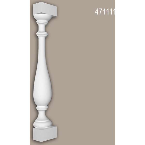 Halve baluster Profhome 471111 Exterieur lijstwerk Balustrade Gevelelement neo-classicisme stijl wit Halve baluster Profhome 471111 Exterieur lijstwerk Balustrade Gevelelement neo-classicisme stijl wit