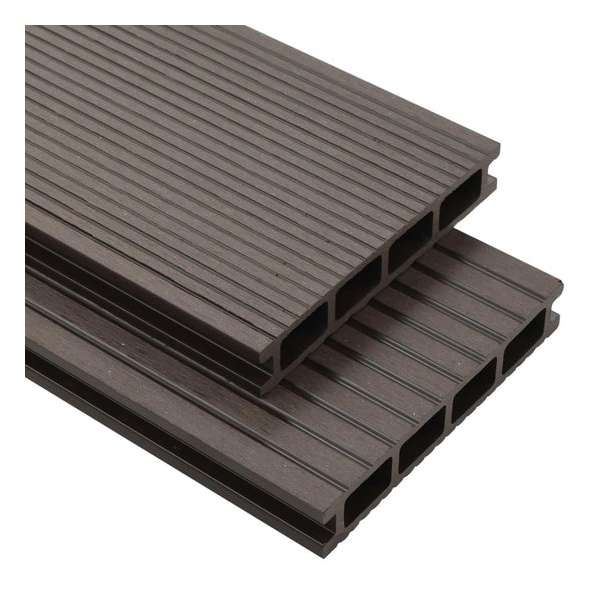 Terrasplanken HKC met accessoires 20 m² 2,2 m donkerbruin Terrasplanken HKC met accessoires 20 m² 2,2 m donkerbruin