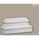 Pilaster voetstuk Profhome 423301 Gevelelement Pilaster Wandpijler Exterieur lijstwerk Corinthische stijl wit