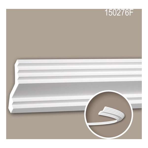 Kroonlijst 150276F Profhome Lijstwerk flexibele lijst Sierlijst modern design wit 2 m Kroonlijst 150276F Profhome Lijstwerk flexibele lijst Sierlijst modern design wit 2 m