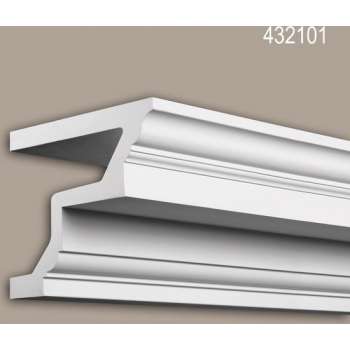 Kroonlijst Profhome 432101 Gevel profiel Sierlijst Lijstwerk neo-classicisme stijl wit 2 m