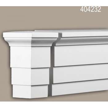 Eindelement Profhome 404232 Exterieur lijstwerk Sierelement Gevelelement modern design wit