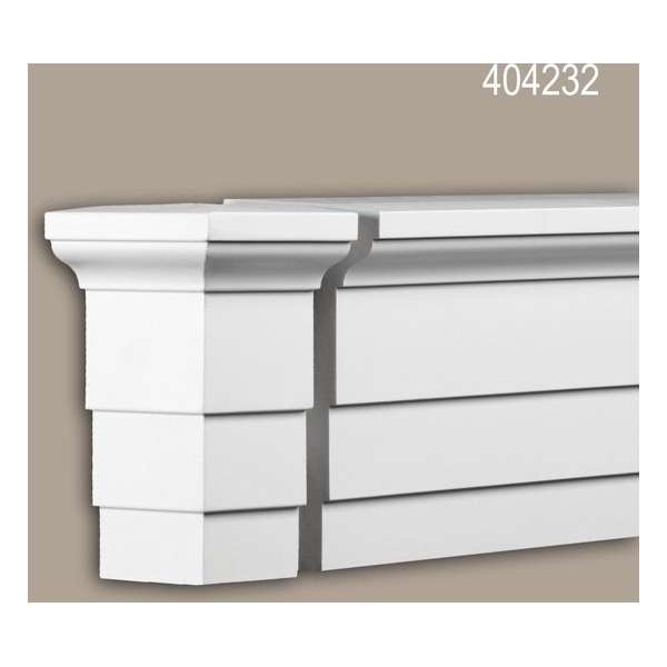 Eindelement Profhome 404232 Exterieur lijstwerk Sierelement Gevelelement modern design wit Eindelement Profhome 404232 Exterieur lijstwerk Sierelement Gevelelement modern design wit