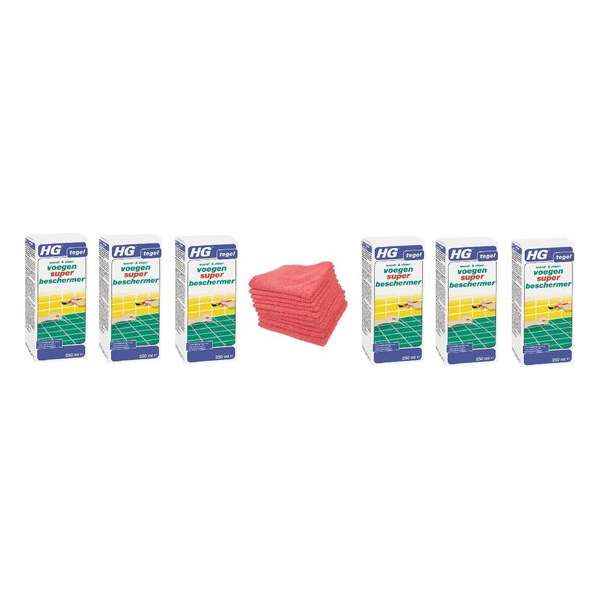 HG wand- en vloervoegen super beschermer Doos 6 Stuks + 10 Microvezeldoeken