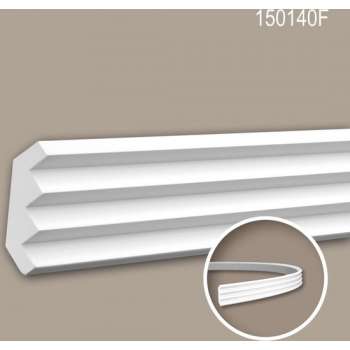 Kroonlijst 150140F Profhome Sierlijst flexibele lijst Lijstwerk modern design wit 2 m