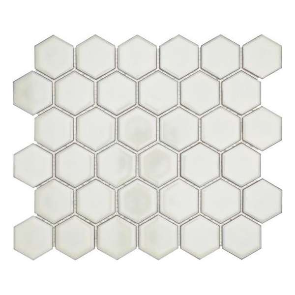 0,91m² - Mozaiek Tegels - Barcelona Hexagon Zacht wit 5,1x5,9 0,91m² - Mozaiek Tegels - Barcelona Hexagon Zacht wit 5,1x5,9