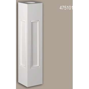 Balustradepilaar Profhome 475101 Exterieur lijstwerk Balustrade Gevelelement neo-classicisme stijl wit