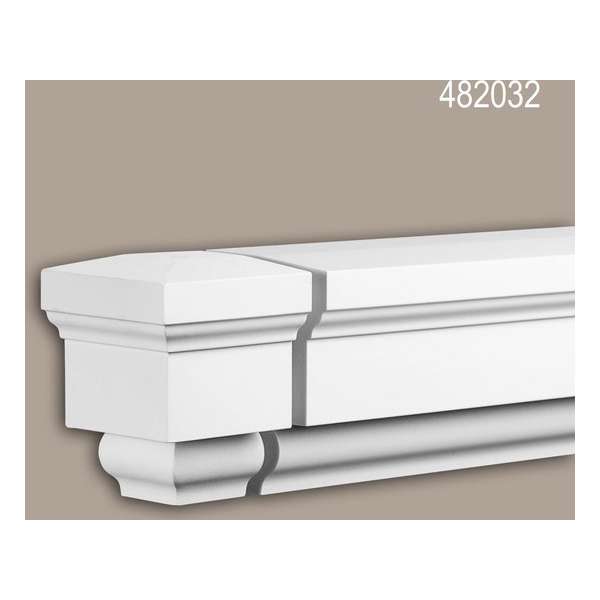 Eindelement Profhome 482032 Gevellijst Sierelement Gevelelement neo-classicisme stijl wit Eindelement Profhome 482032 Gevellijst Sierelement Gevelelement neo-classicisme stijl wit