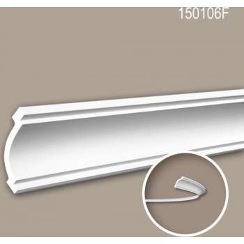 Kroonlijst 150106F Profhome Sierlijst flexibele lijst Lijstwerk neo-classicisme stijl wit 2 m