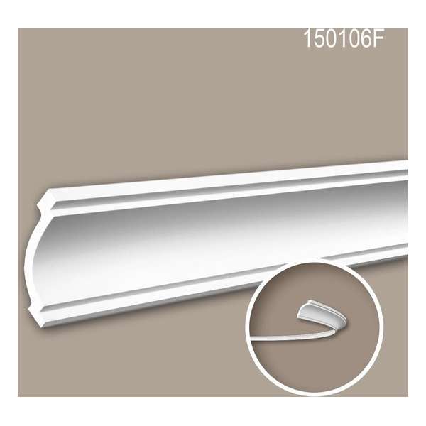 Kroonlijst 150106F Profhome Sierlijst flexibele lijst Lijstwerk neo-classicisme stijl wit 2 m Kroonlijst 150106F Profhome Sierlijst flexibele lijst Lijstwerk neo-classicisme stijl wit 2 m