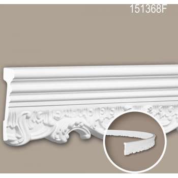 Wandlijst 151368F Profhome Lijstwerk flexibele lijst Sierlijst neo-renaissance stijl wit 2 m