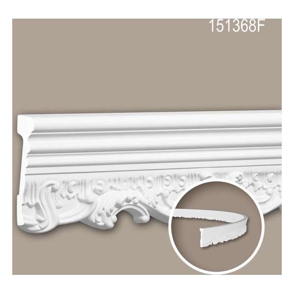 Wandlijst 151368F Profhome Lijstwerk flexibele lijst Sierlijst neo-renaissance stijl wit 2 m Wandlijst 151368F Profhome Lijstwerk flexibele lijst Sierlijst neo-renaissance stijl wit 2 m