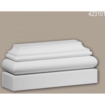 Pilaster voetstuk Profhome 423101 Gevelelement Pilaster Wandpijler Exterieur lijstwerk toscaans stijl wit